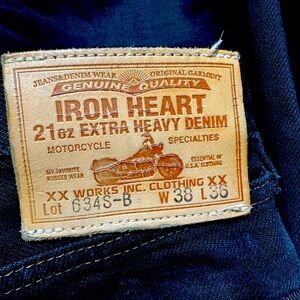 Ironheart Overdyed 21oz Selvedge Denim Jeans Indigo Straight Cut 38w x 36 L